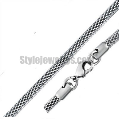 Stainless steel jewelry Chain 50cm - 55cm length snake link chain w/lobster thickness 3.2mm ch360217 - Click Image to Close